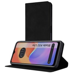 Funda Polipiel con tarjetero para ZTE Blade A52 Lite color Negra