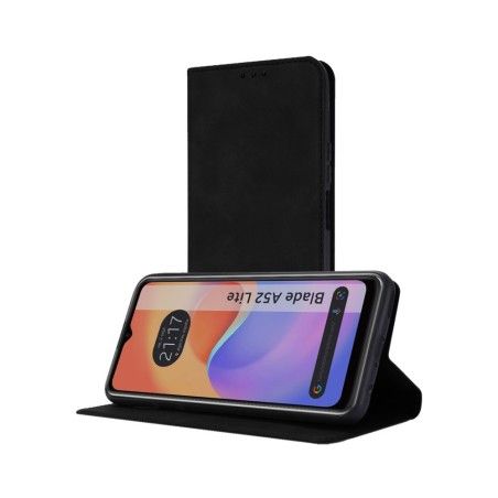 Funda Polipiel con tarjetero para ZTE Blade A52 Lite color Negra