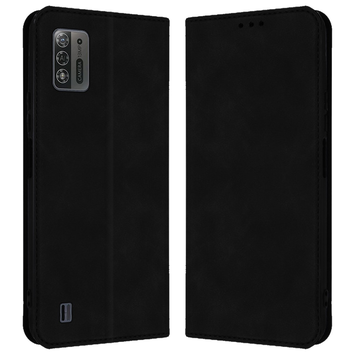 Funda Polipiel con tarjetero para ZTE Blade A52 Lite color Negra