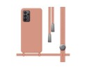 Funda Silicona Líquida con Cordón para Samsung Galaxy A23 5G color Rosa