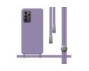 Funda Silicona Líquida con Cordón para Samsung Galaxy A23 5G color Morada