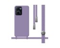 Funda Silicona Líquida con Cordón para Vivo Y16 color Morada