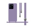 Funda Silicona Líquida con Cordón para Vivo Y35 / Y22s color Morada