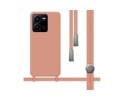Funda Silicona Líquida con Cordón para Vivo Y35 / Y22s color Rosa