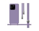 Funda Silicona Líquida con Cordón compatible con Xiaomi Redmi 10A color Morada