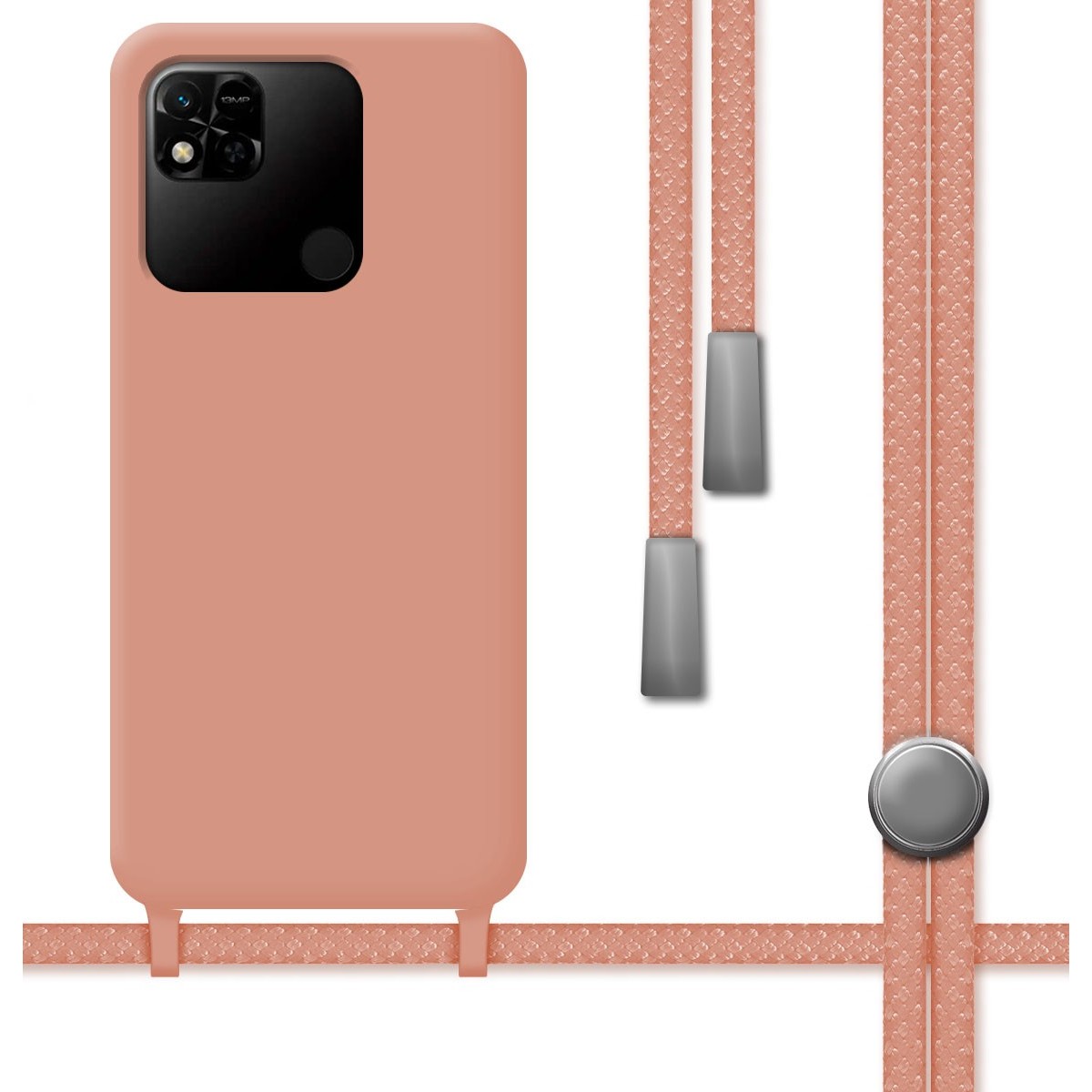 Funda Silicona Líquida con Cordón compatible con Xiaomi Redmi 10A color Rosa