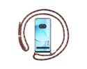 Funda Colgante Transparente para Realme 10 4G con Cordon Rosa / Dorado