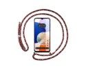 Funda Colgante Transparente para Samsung Galaxy A14 4G / 5G con Cordon Rosa / Dorado