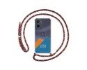 Personaliza tu Funda Colgante Transparente para Realme 10 4G con Cordon Rosa / Dorado Dibujo Personalizada
