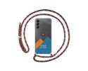 Personaliza tu Funda Colgante Transparente para Samsung Galaxy A14 4G / 5G con Cordon Rosa / Dorado Dibujo Personalizada
