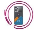 Personaliza tu Funda Colgante Transparente para Oneplus Nord CE 2 Lite 5G con Cordon Rosa Fucsia Dibujo Personalizada