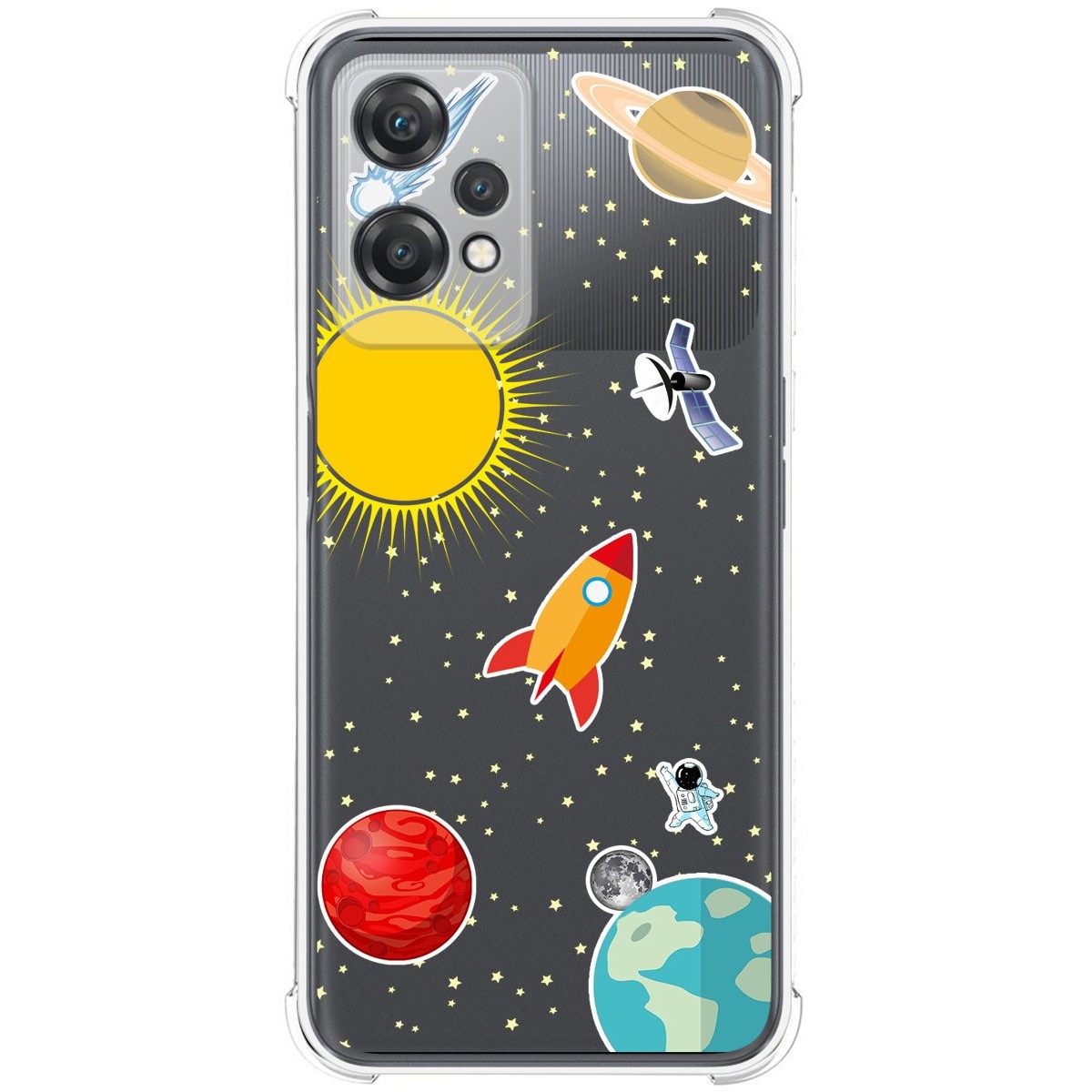 Funda Silicona Antigolpes para Oneplus Nord CE 2 Lite 5G diseño Espacio Dibujos