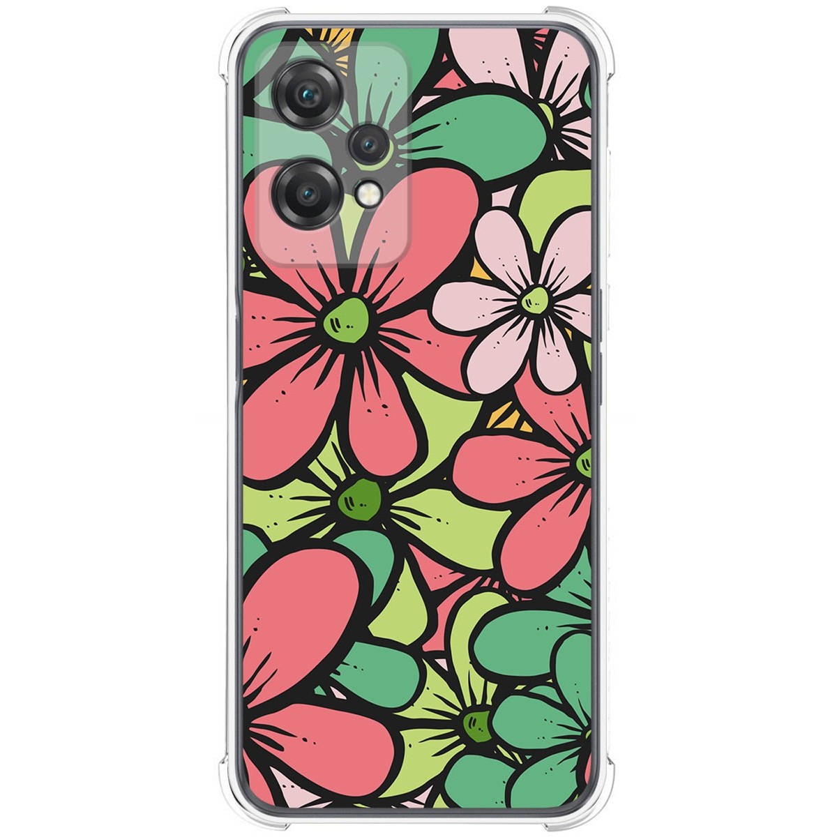 Funda Silicona Antigolpes para Oneplus Nord CE 2 Lite 5G diseño Flores 02 Dibujos