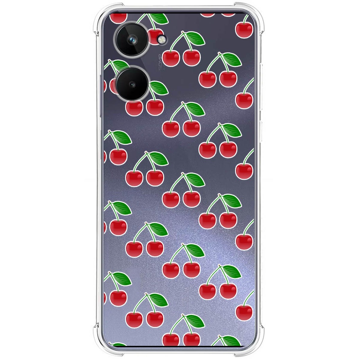 Funda Silicona Antigolpes para Realme 10 4G diseño Cerezas Dibujos