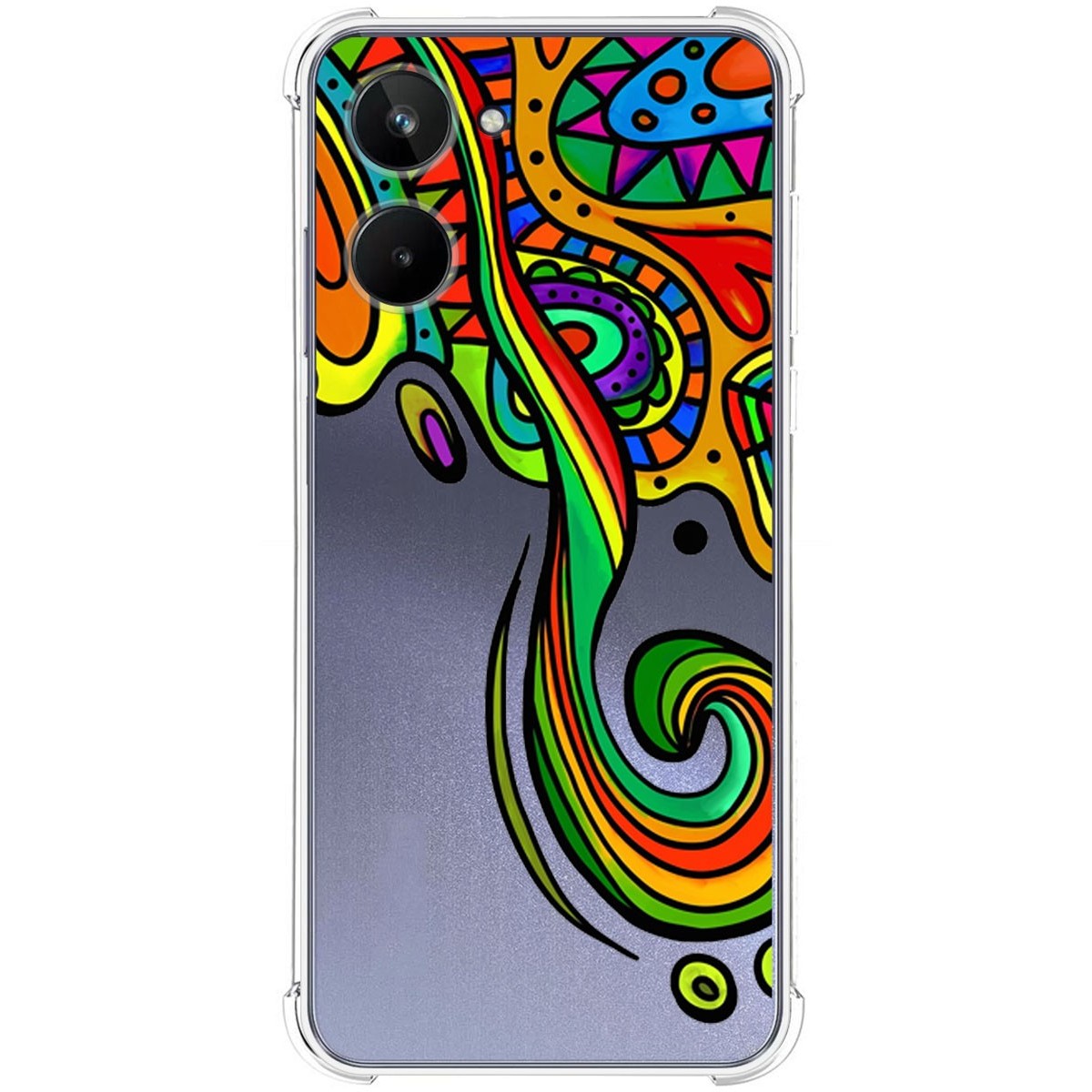 Funda Silicona Antigolpes para Realme 10 4G diseño Colores Dibujos