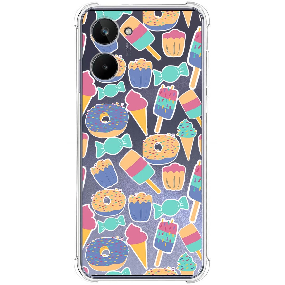 Funda Silicona Antigolpes para Realme 10 4G diseño Dulces 02 Dibujos