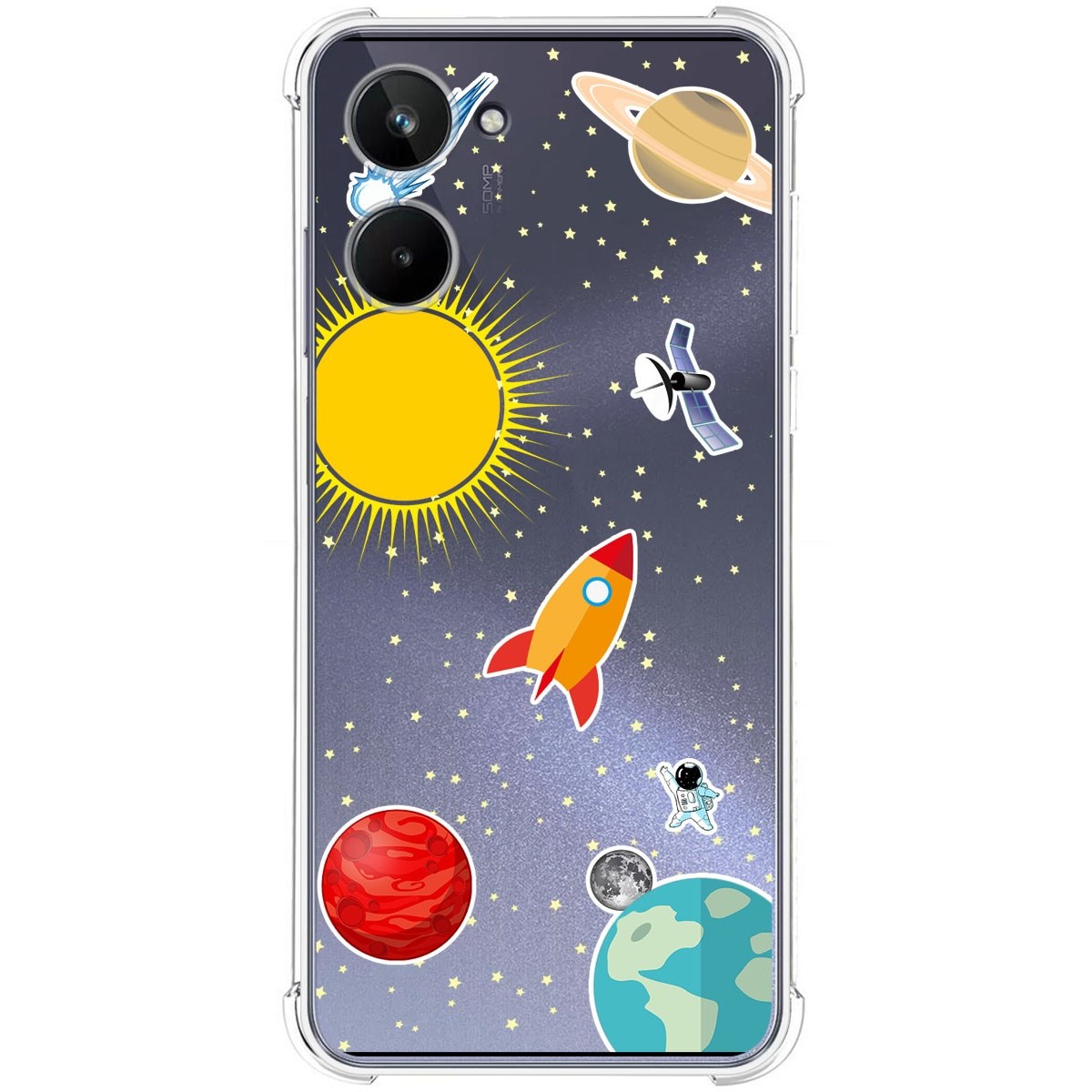 Funda Silicona Antigolpes para Realme 10 4G diseño Espacio Dibujos
