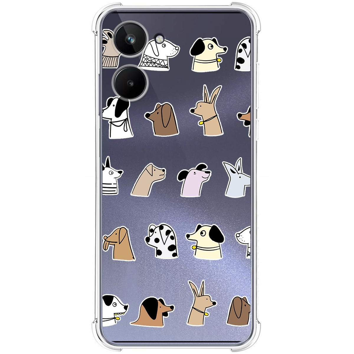 Funda Silicona Antigolpes para Realme 10 4G diseño Perros Dibujos