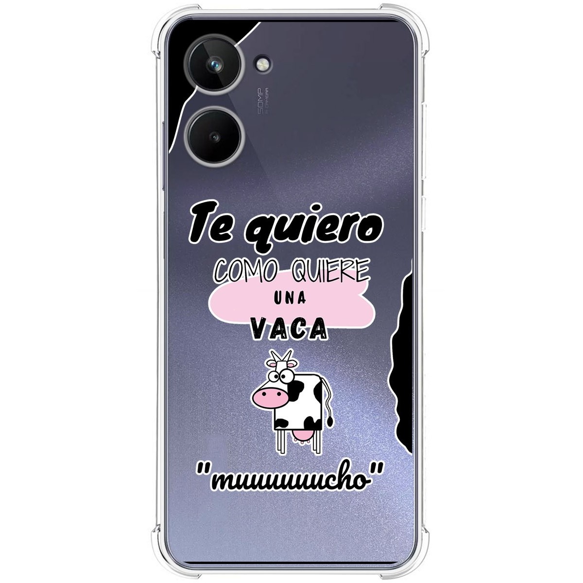 Funda Silicona Antigolpes para Realme 10 4G diseño Vaca Dibujos