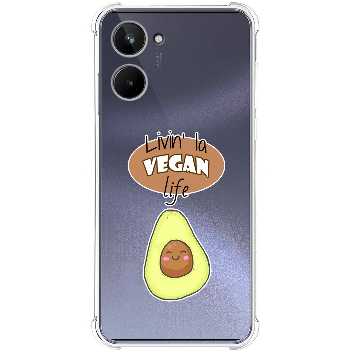 Funda Silicona Antigolpes para Realme 10 4G diseño Vegan Life Dibujos