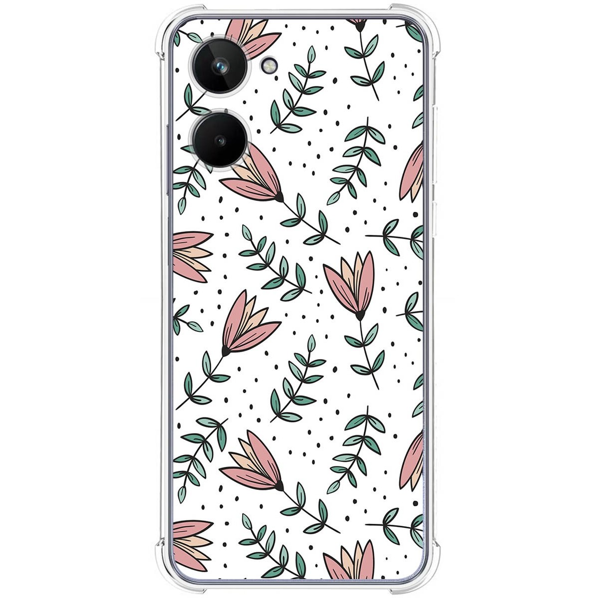 Funda Silicona Antigolpes para Realme 10 4G diseño Flores 01 Dibujos
