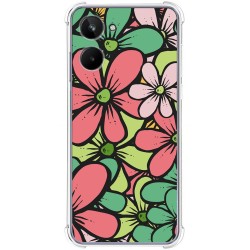 Funda Silicona Antigolpes para Realme 10 4G diseño Flores 02 Dibujos