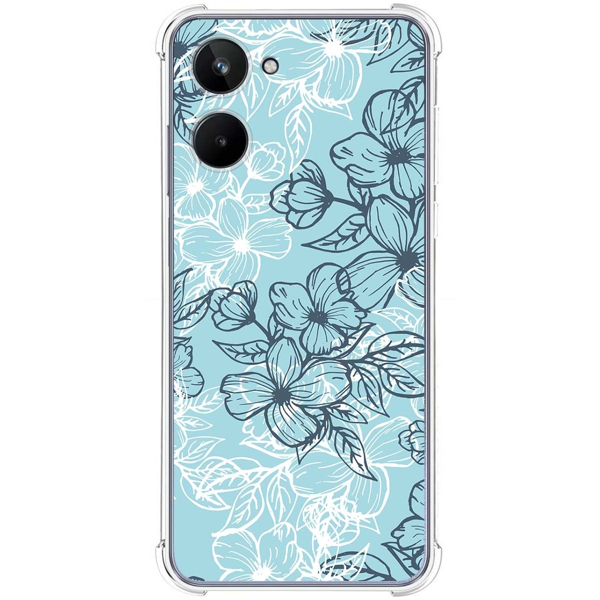Funda Silicona Antigolpes para Realme 10 4G diseño Flores 03 Dibujos