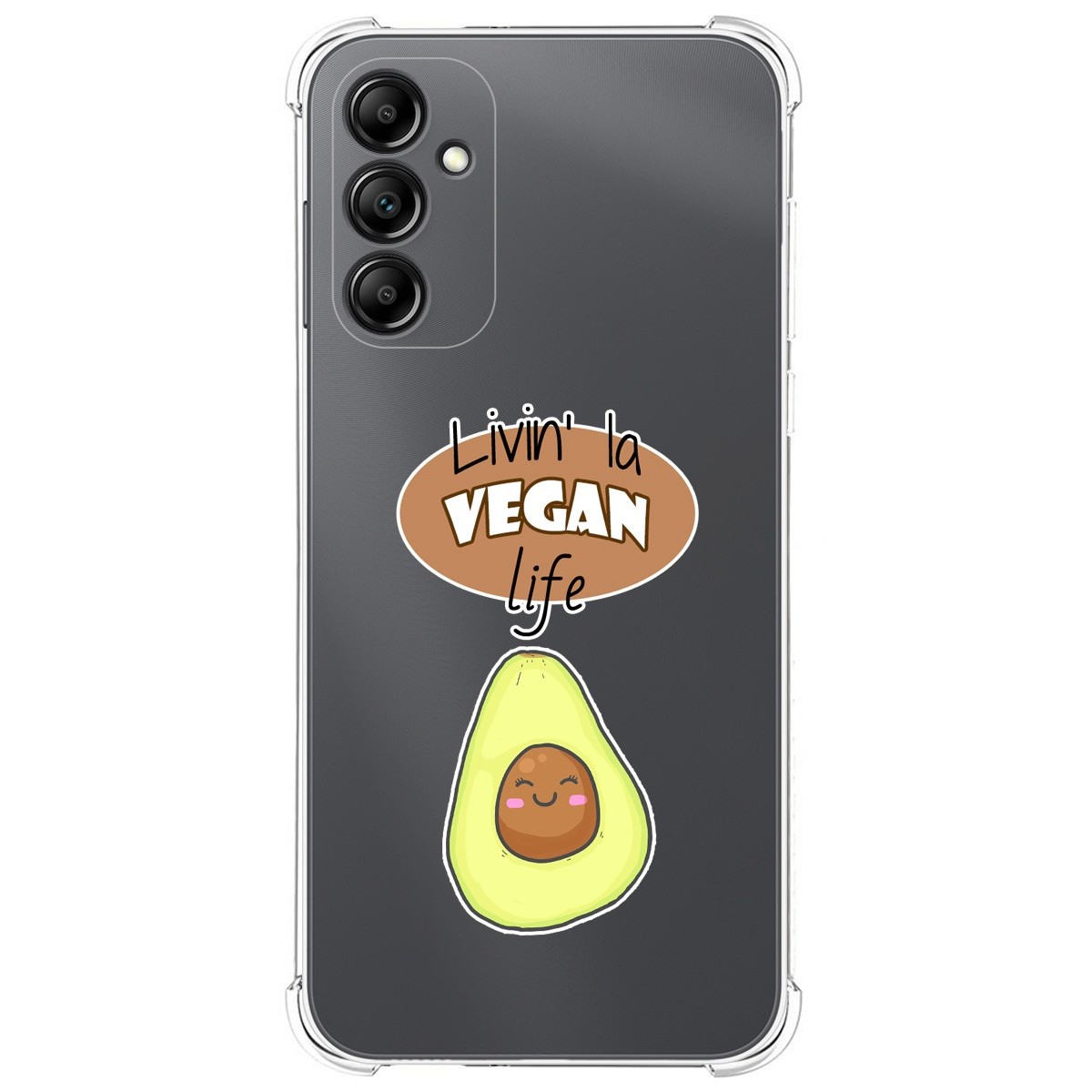 Funda Silicona Antigolpes para Samsung Galaxy A14 4G / 5G diseño Vegan Life Dibujos