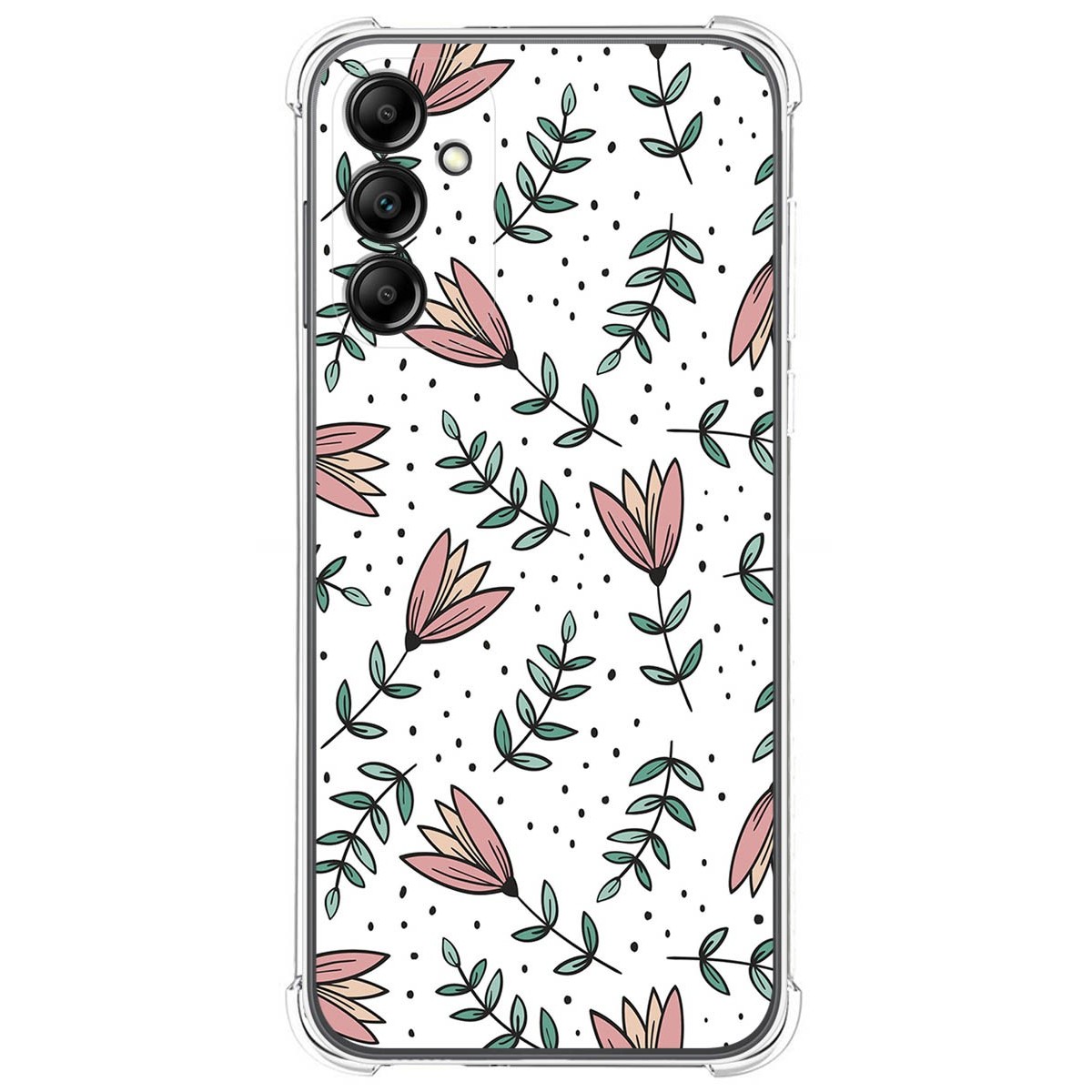 Funda Silicona Antigolpes para Samsung Galaxy A14 4G / 5G diseño Flores 01 Dibujos