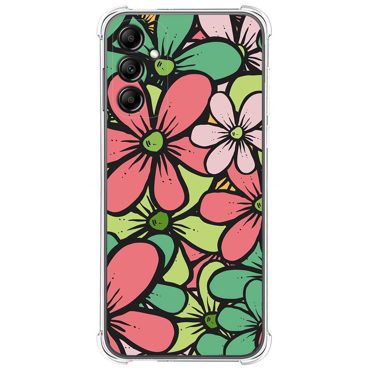 Funda Silicona Antigolpes para Samsung Galaxy A14 4G / 5G diseño Flores 02 Dibujos