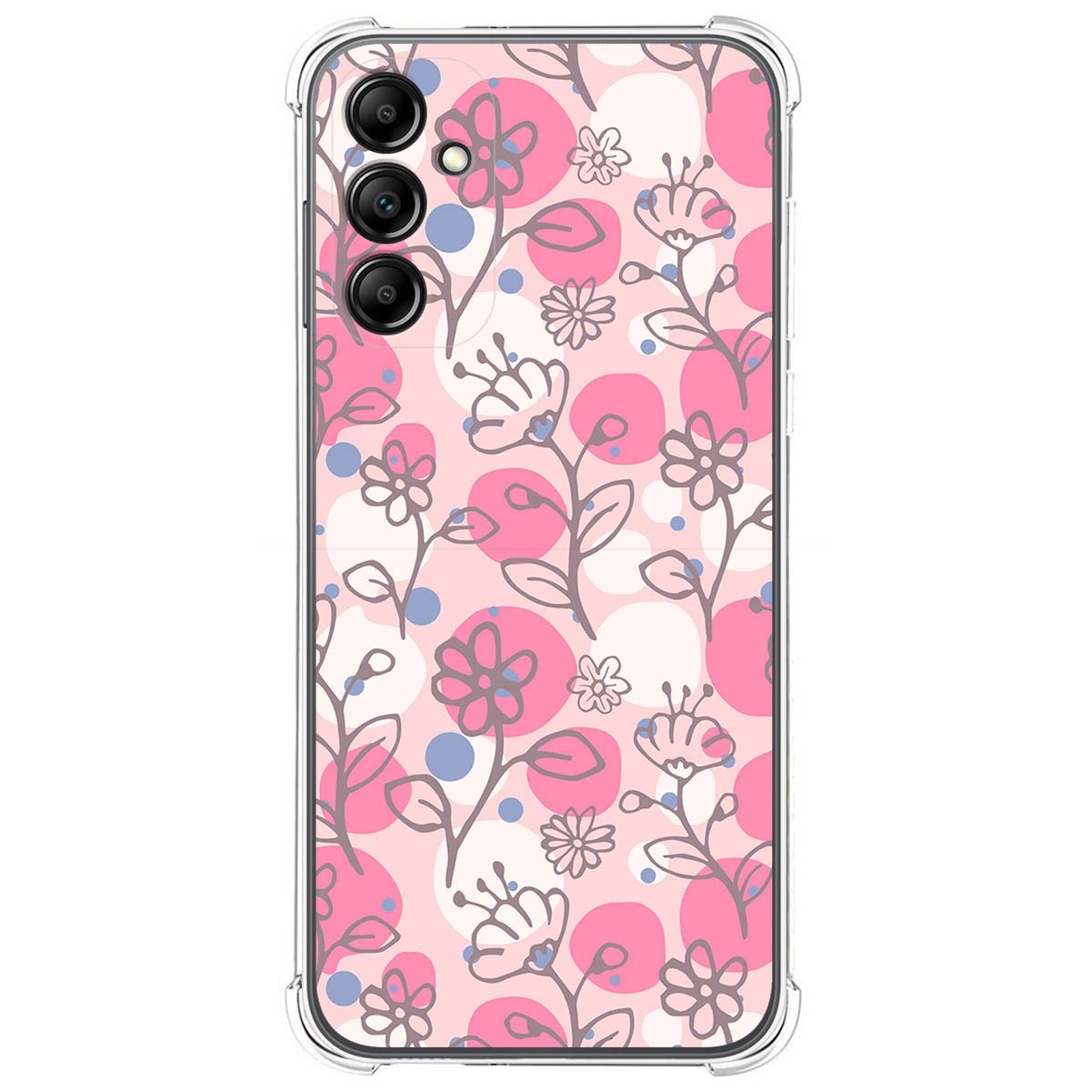 Funda Silicona Antigolpes para Samsung Galaxy A14 4G / 5G diseño Flores 07 Dibujos