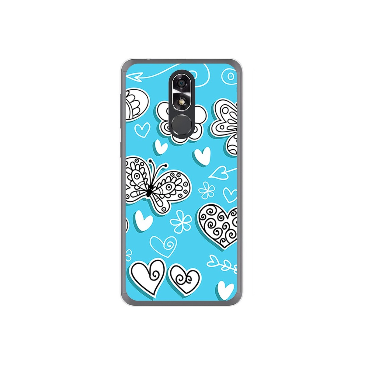 Funda Gel Tpu para Cubot R9 Diseño Mariposas Dibujos
