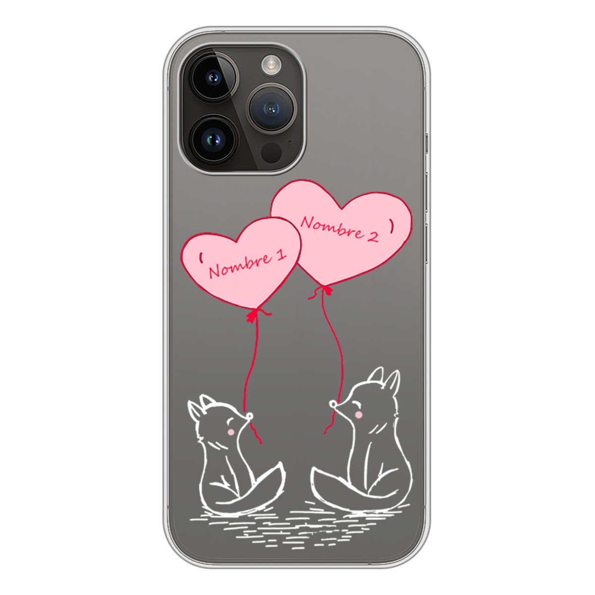 Funda Silicona diseño Fox con nombres