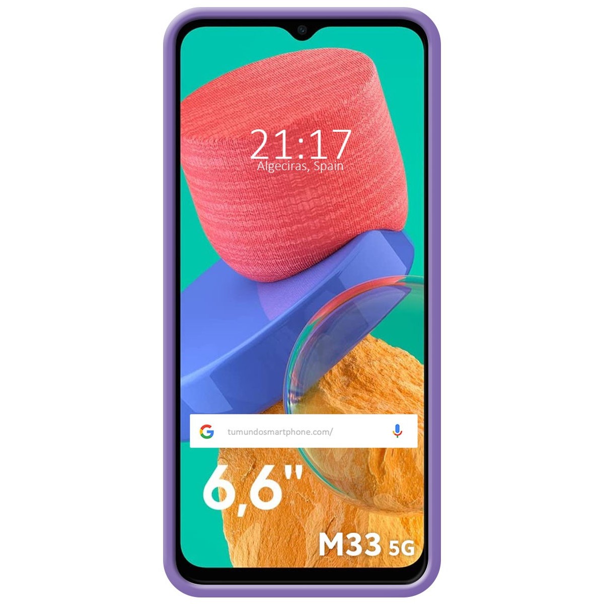 Funda Silicona Líquida Ultra Suave para Samsung Galaxy M33 5G color Morada