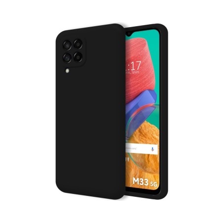 Funda Silicona Líquida Ultra Suave para Samsung Galaxy M33 5G color Negra