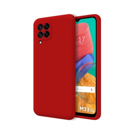 Funda Silicona Líquida Ultra Suave para Samsung Galaxy M33 5G color Roja