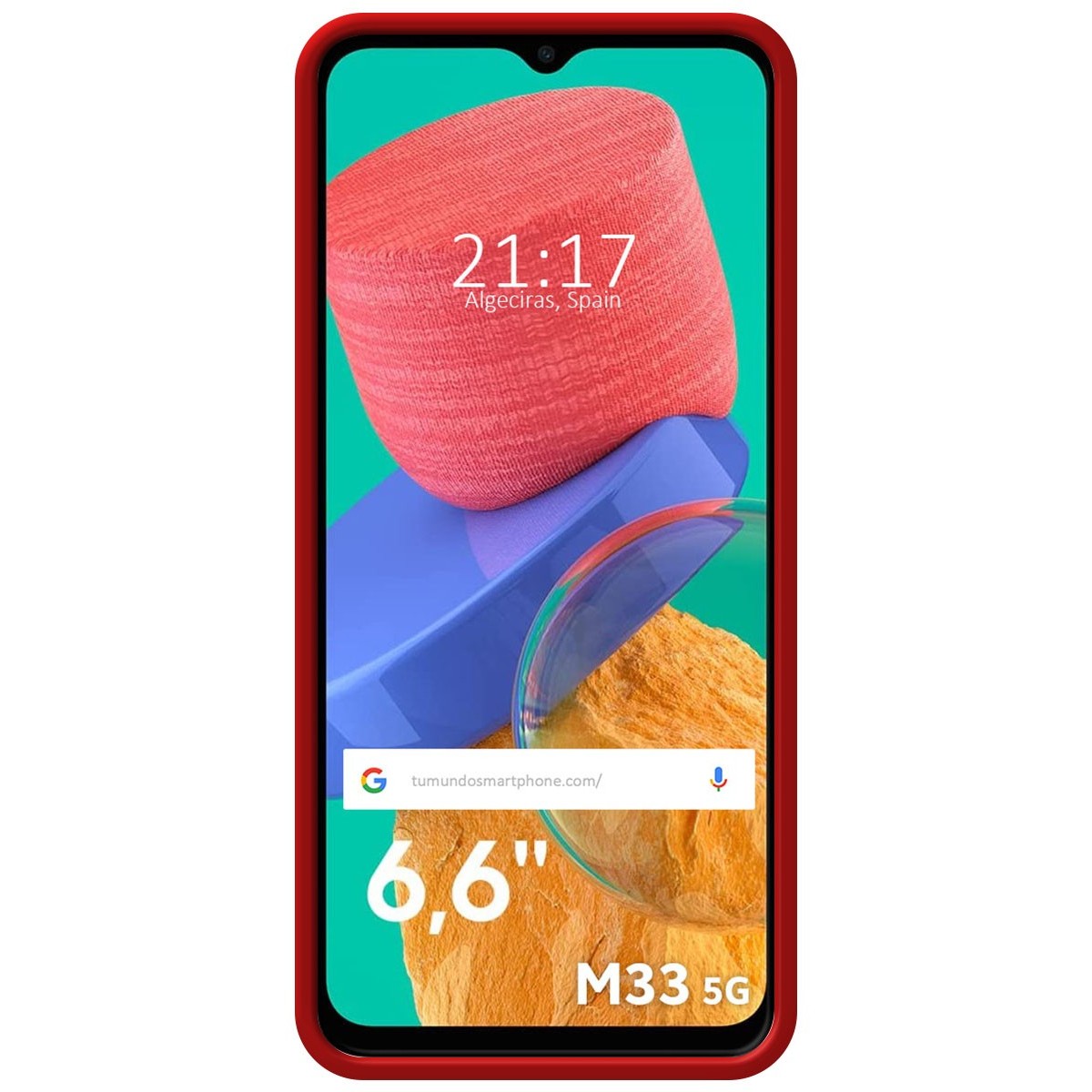Funda Silicona Líquida Ultra Suave para Samsung Galaxy M33 5G color Roja