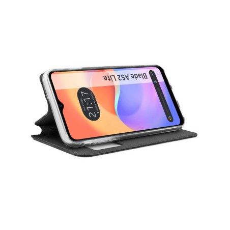 Funda Libro Soporte con Ventana para ZTE Blade A52 Lite color Negra