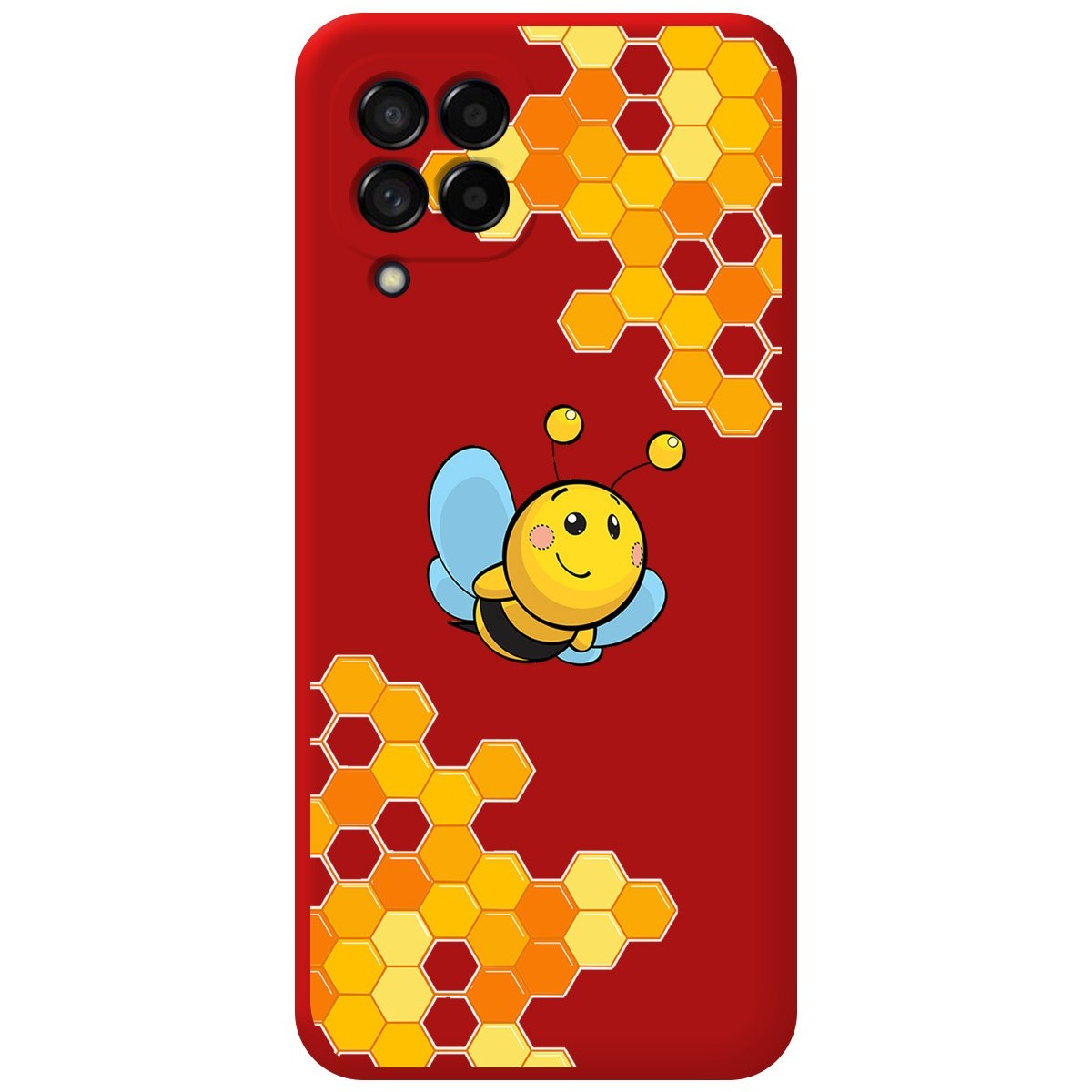 Funda Silicona Líquida Roja para Samsung Galaxy M33 5G diseño Abeja Dibujos