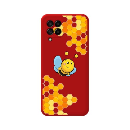 Funda Silicona Líquida Roja para Samsung Galaxy M33 5G diseño Abeja Dibujos