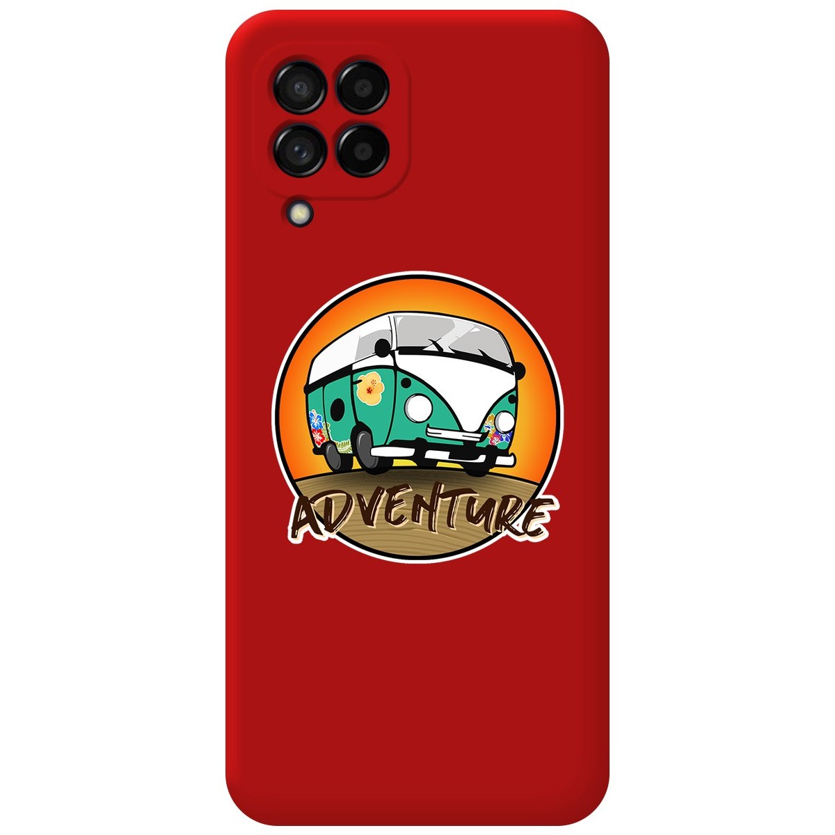Funda Silicona Líquida Roja para Samsung Galaxy M33 5G diseño Adventure Dibujos