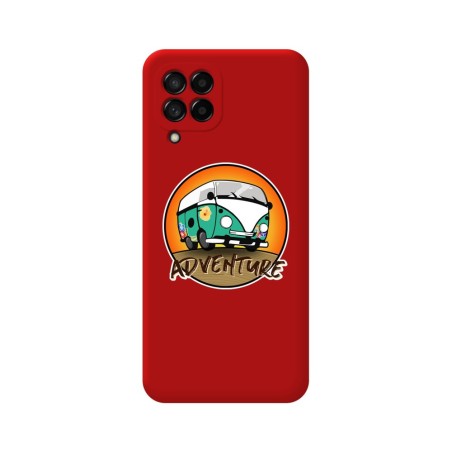 Funda Silicona Líquida Roja para Samsung Galaxy M33 5G diseño Adventure Dibujos