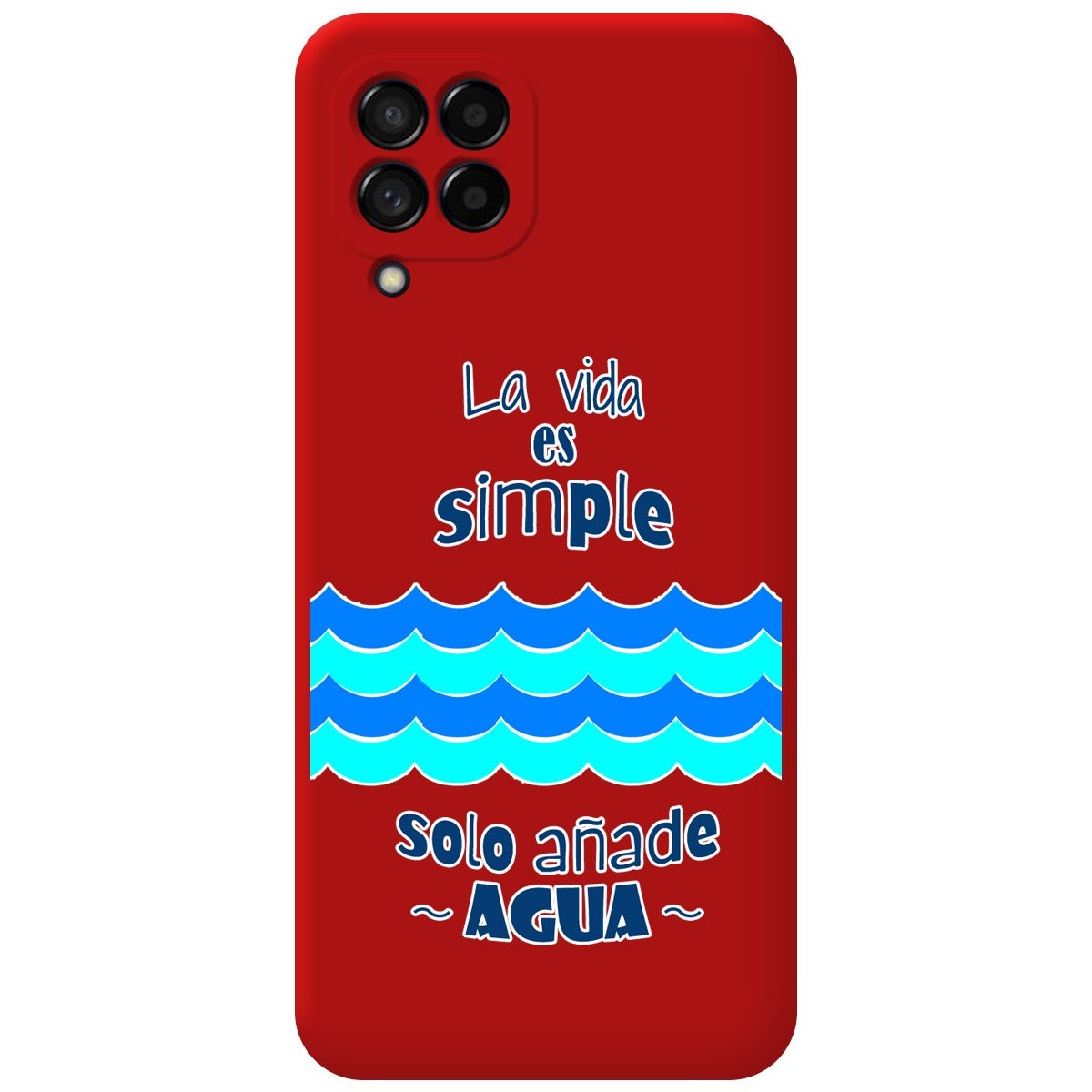 Funda Silicona Líquida Roja para Samsung Galaxy M33 5G diseño Agua Dibujos