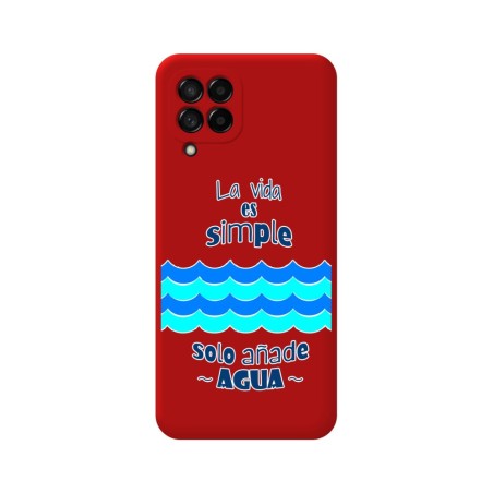 Funda Silicona Líquida Roja para Samsung Galaxy M33 5G diseño Agua Dibujos