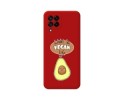 Funda Silicona Líquida Roja para Samsung Galaxy M33 5G diseño Vegan Life Dibujos
