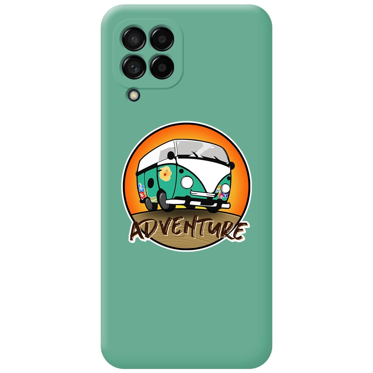 Funda Silicona Líquida Verde para Samsung Galaxy M33 5G diseño Adventure Dibujos