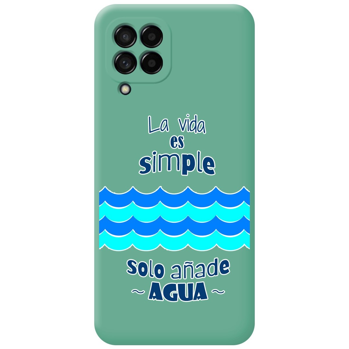 Funda Silicona Líquida Verde para Samsung Galaxy M33 5G diseño Agua Dibujos