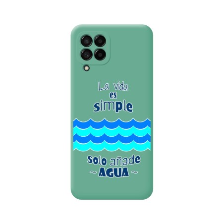 Funda Silicona Líquida Verde para Samsung Galaxy M33 5G diseño Agua Dibujos