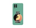 Funda Silicona Líquida Verde para Samsung Galaxy M33 5G diseño Mujer Escalada Dibujos