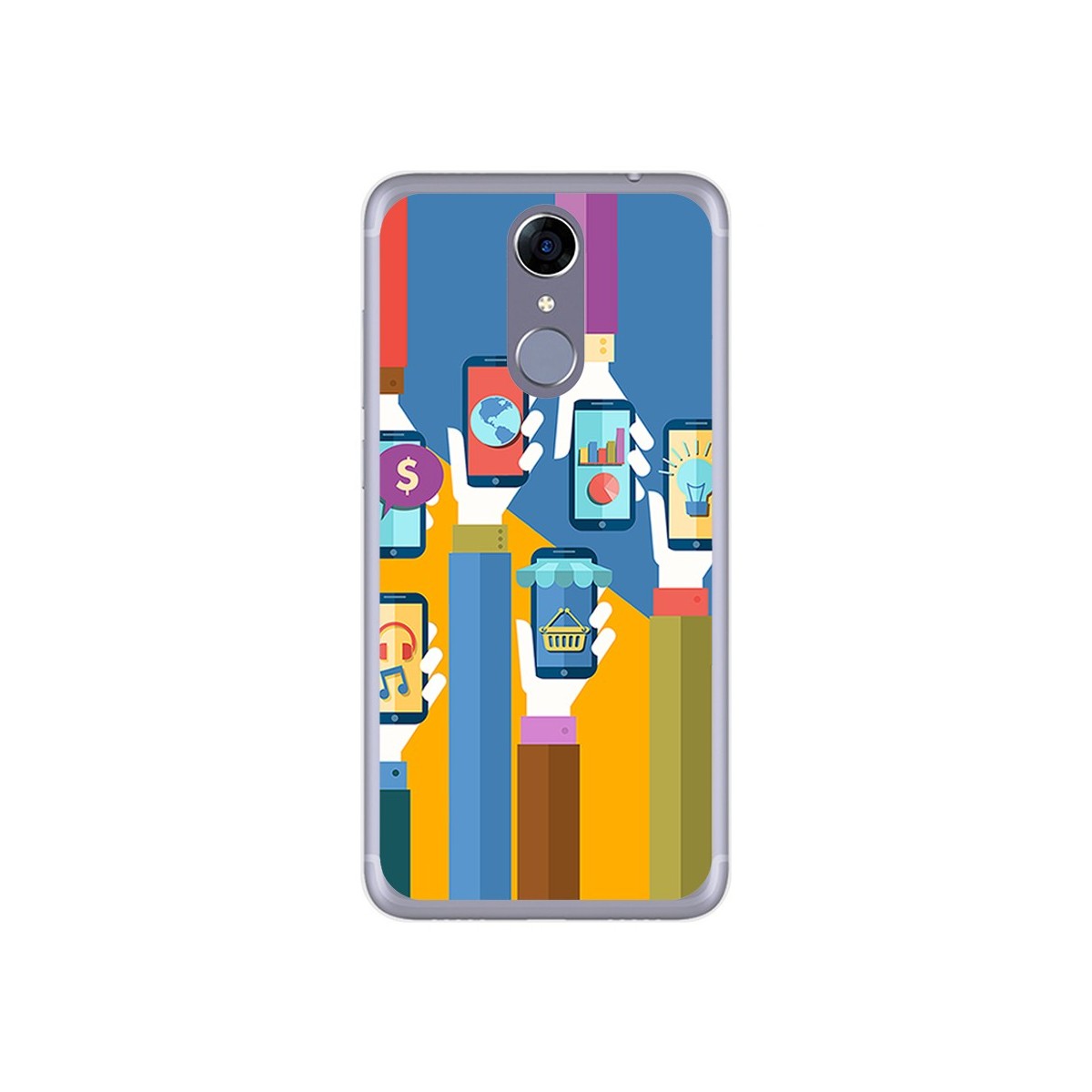 Funda Gel Tpu para Cubot Note Plus Diseño Apps Dibujos